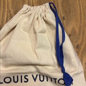 Louis Vuitton Cream Bag with Blue Accents